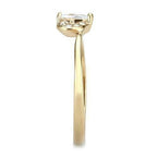 Jewellery Kingdom Pear Cut .60CT Steel Pretty Elegant Ladies Rose Gold Ring - Jewelry Rings - British D'sire