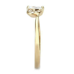 Jewellery Kingdom Pear Cut .60CT Steel Pretty Elegant Ladies Rose Gold Ring - Jewelry Rings - British D'sire