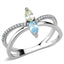 Jewellery Kingdom Pear Ladies Blue Topaz Citrine Cz1 Carat Stainless Steel Ring (Silver) - Jewelry Rings - British D'sire