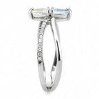 Jewellery Kingdom Pear Ladies Blue Topaz Citrine Cz1 Carat Stainless Steel Ring (Silver) - Jewelry Rings - British D'sire