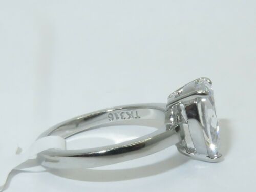 Jewellery Kingdom Pear Solitaire Stainless Steel Cubic Zirconia Engagement Ladies Ring - Jewelry Rings - British D'sire