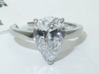 Jewellery Kingdom Pear Solitaire Stainless Steel Cubic Zirconia Engagement Ladies Ring - Jewelry Rings - British D'sire