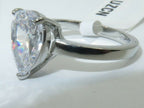 Jewellery Kingdom Pear Solitaire Stainless Steel Cubic Zirconia Engagement Ladies Ring - Jewelry Rings - British D'sire
