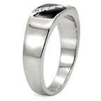 Jewellery Kingdom Pink Signet Stainless Steel Cubic Zirconia Mens Onyx Ring (Black) - Jewelry Rings - British D'sire