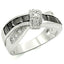Jewellery Kingdom Princess Cut Cz Black Crossover Silver Ring - Jewelry Rings - British D'sire