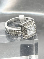 Jewellery Kingdom Princess Engagement Wedding Band Cubic Zirconia Ring Set (Silver) - Jewelry Rings - British D'sire