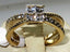 Jewellery Kingdom Princess Ladies Simulated Diamond 15ct Steel Crossover 18kt Ring (Gold) - Jewelry Rings - British D'sire