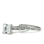 Jewellery Kingdom Princess Set Wedding Engagement Cz 2pcs 3 Carat Band Ladies Sparkling Ring - Jewelry Rings - British D'sire