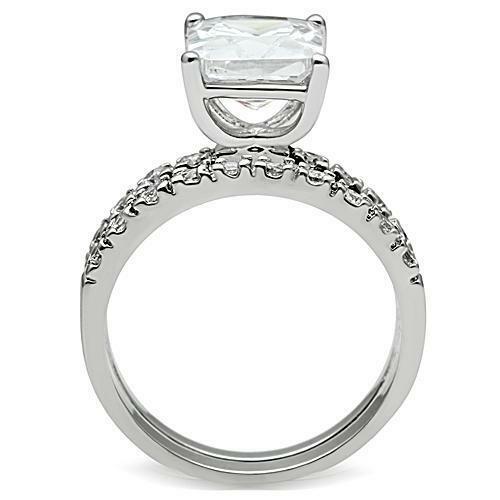 Jewellery Kingdom Princess Set Wedding Engagement Cz 2pcs 3 Carat Band Ladies Sparkling Ring Secondary image