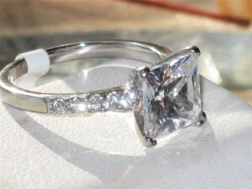 Jewellery Kingdom Princess Square Cubic Zirconia Engagement Stainless Steel Ladies 250ct Elegant Ring - Jewelry Rings - British D'sire