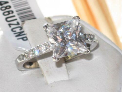 Jewellery Kingdom Princess Square Cubic Zirconia Engagement Stainless Steel Ladies 250ct Elegant Ring - Jewelry Rings - British D'sire Main image