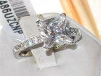 Jewellery Kingdom Princess Square Cubic Zirconia Engagement Stainless Steel Ladies 250ct Elegant Ring - Jewelry Rings - British D'sire