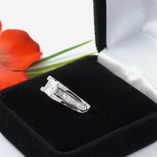 Jewellery Kingdom Princess Wedding Engagement Set Band Stainless Steel Cubic Zirconia Ring - Jewelry Rings - British D'sire Main image