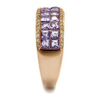 Jewellery Kingdom Purple Amethyst Eternity Band 7.5mm Ring (Gold) - Rings - British D'sire