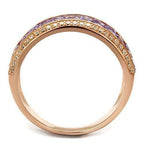 Jewellery Kingdom Purple Amethyst Eternity Band 7.5mm Ring (Gold) - Rings - British D'sire