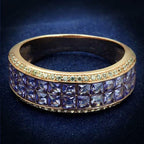 Jewellery Kingdom Purple Amethyst Eternity Band 7.5mm Ring (Gold) - Rings - British D'sire