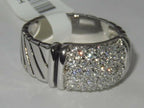 Jewellery Kingdom Rhodium Silver 8mm Cubic Zirconia Chunky Sparkling Ladies Band - Jewelry Rings - British D'sire