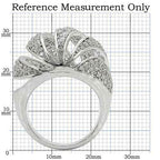 Jewellery Kingdom Rhodium Statement Cubic Sirconia Ladies Cocktail Ring (Silver) - Jewelry Rings - British D'sire