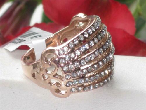 Jewellery Kingdom Dome Ladies Cubic Zirconia Comfort Steel Cocktail Ring (Rose Gold) Secondary image