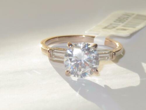Jewellery Kingdom Ladies Cubic Zirconia 3 Carat Baguettes Steel Engagement Ring (Gold) Secondary image