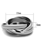 Jewellery Kingdom Russian Wedding Band No Stone Interlocking Ladies Ring - Rings - British D'sire