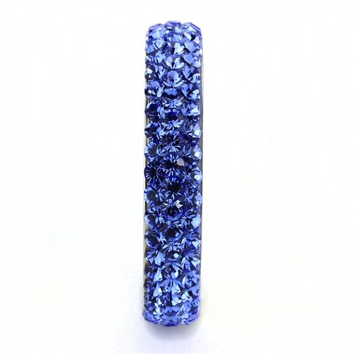 Jewellery Kingdom Sapphire Full Eternity Stacking Band Cz 4mm Stainless Steel Ring (Purple) - Rings - British D'sire
