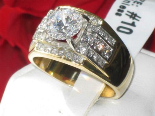 Jewellery Kingdom Signet Pinky 18kt Steel 3 Carat Cubic Zirconia No Tarnish Mens Gold Ring - Mens Fine Jewellery - British D'sire