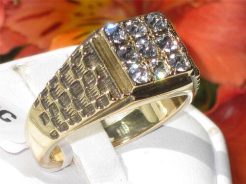Jewellery Kingdom Signet Pinky 9 Stone Cluster 18kt Steel Lasting Mens Gold Ring - Jewelry Rings - British D'sire