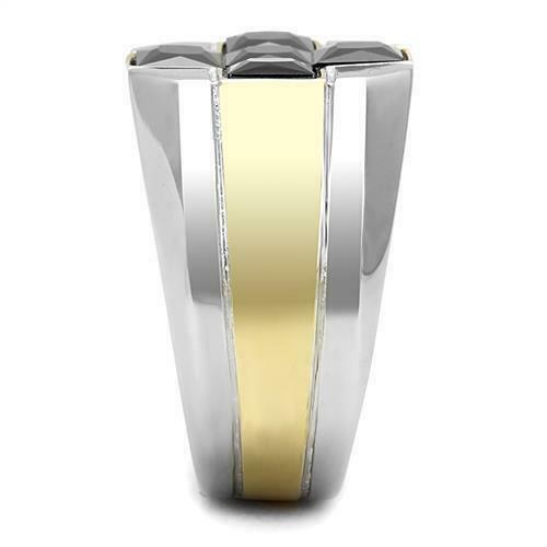 Jewellery Kingdom Signet Pinky Cubic Zirconia Classy Smart 18kt Steel Mens Gold Ring - Jewelry Rings - British D'sire