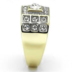 Jewellery Kingdom Signet Steel Bezel Cubic Zirconia Stamped Solid Mens Ring (Gold) - Rings - British D'sire