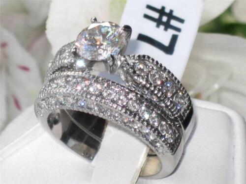 Jewellery Kingdom Silver Cubic Zirconia Stainless Steel Ladies Wedding Band 2pcs Engagement Ring Set Secondary image