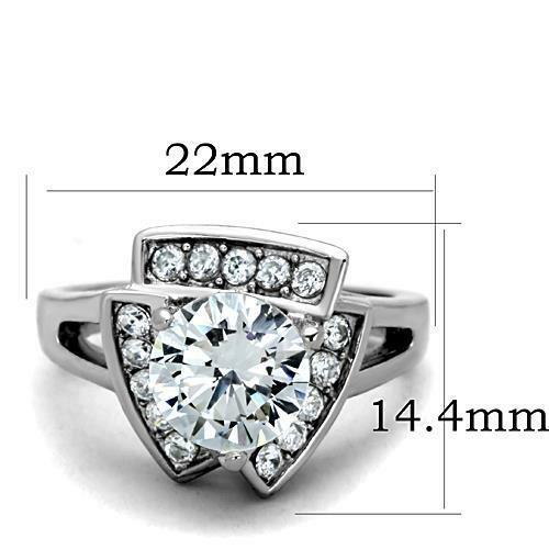 Jewellery Kingdom Stainless Steel Dress 4 Carat Realistic Ladies Ring (Silver) Secondary image