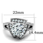 Jewellery Kingdom Silver Stainless Steel Dress 4ct Realistic Cubic Zirconia Ladies Cz Ring - Jewelry Rings - British D'sire