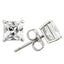 Jewellery Kingdom Silver Stud Princess Cut Sterling Silver Cubic Zirconia Earrings - Jewelry Rings - British D'sire