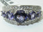 Jewellery Kingdom Simulated Diamonds Eternity Rhodium Ladies Ring Band (Silver & Purple) - Jewelry Rings - British D'sire