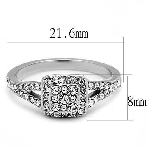 Jewellery Kingdom Simulated Diamonds Pave Cluster Pretty Ladies Ring (Silver) - Jewelry Rings - British D'sire Main image
