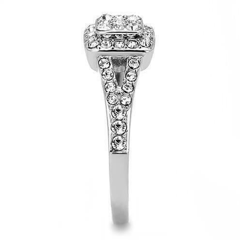 Jewellery Kingdom Simulated Diamonds Pave Cluster Pretty Ladies Ring (Silver) Secondary image