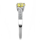 Jewellery Kingdom Solitaire 2.50CT Cubic Zirconia Yellow Stainless Steel Ladies Citrine Ring(Silver) - Jewelry Rings - British D'sire