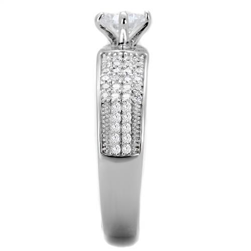 Jewellery Kingdom Solitaire Accents 1.25CT Pave Sterling Silver 925 Ladies Cubic Zirconia Ring (Silver) Secondary image