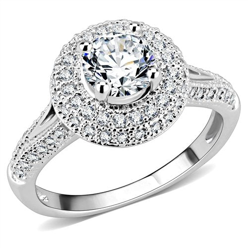 Jewellery Kingdom Solitaire Accents 1.50 CT Silver Rhodium Ladies Cubic Zirconia Engagement Ring - Jewelry Rings - British D'sire Main image