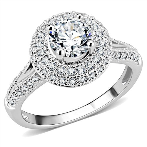 Jewellery Kingdom Solitaire Accents 1.50 CT Silver Rhodium Ladies Cubic Zirconia Engagement Ring - Jewelry Rings - British D'sire