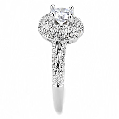 Jewellery Kingdom Solitaire Accents 1.50 CT Silver Rhodium Ladies Cubic Zirconia Engagement Ring - Jewelry Rings - British D'sire