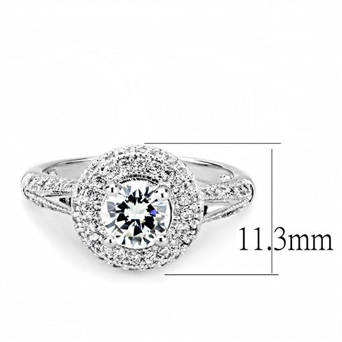 Jewellery Kingdom Solitaire Accents 1.50 CT Silver Rhodium Ladies Cubic Zirconia Engagement Ring - Jewelry Rings - British D'sire