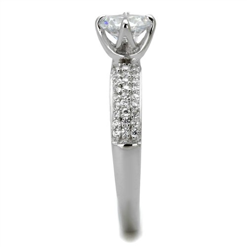 Jewellery Kingdom Solitaire Accents Cubic Zirconia 2 CT Engagement Sterling Silver Ladies Ring - Jewelry Rings - British D'sire