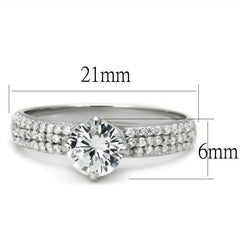 Jewellery Kingdom Solitaire Accents Cubic Zirconia 2 CT Engagement Sterling Silver Ladies Ring - Jewelry Rings - British D'sire