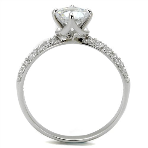 Jewellery Kingdom Solitaire Accents Cubic Zirconia 2 CT Engagement Sterling Silver Ladies Ring - Jewelry Rings - British D'sire