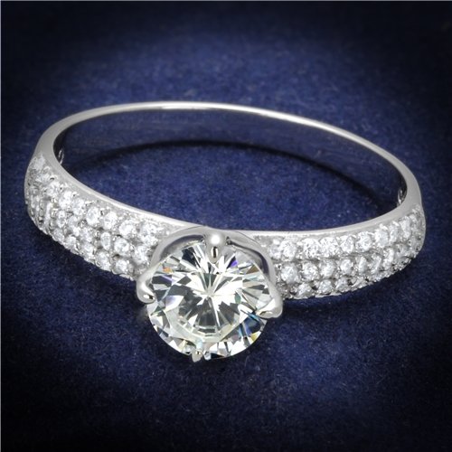 Jewellery Kingdom Solitaire Accents Cubic Zirconia 2 CT Engagement Sterling Silver Ladies Ring - Jewelry Rings - British D'sire