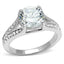 Jewellery Kingdom Solitaire Accents Cubic Zirconia 3 CT Stainless Steel Ladies Engagement Silver Ring - Jewelry Rings - British D'sire