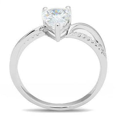 Jewellery Kingdom Solitaire Accents Cubic Zirconia Sterling Silver Ladies Engagement Pear Ring - Engagement Rings - British D'sire