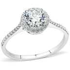 Jewellery Kingdom Solitaire Accents Simulated Diamonds Stainless Steel Ring (Silver) - Rings - British D'sire